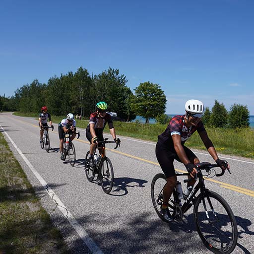 Tour Da Yoop, Eh cyclists on the road.