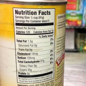Can displaying nutrition facts.